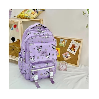 Foto 2 | Foto 2 | Mochila Escolar Estampada Kuromi Violeta Nailon 14.5 L
