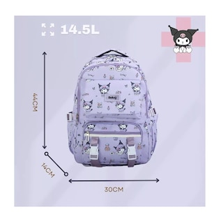 Foto 3 | Foto 3 | Mochila Escolar Estampada Kuromi Violeta Nailon 14.5 L
