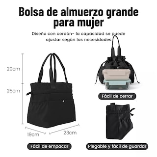 Foto 2 | Foto 2 | Lonchera Bolsa Térmica Eo Safe Imports ESI-17842 Negro
