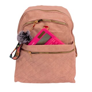 Foto 1 | Foto 1 | Mochila Genérica Escolar Cuero Sintético Impermeable Moda Casual color Rosa