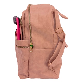 Foto 2 | Foto 2 | Mochila Genérica Escolar Cuero Sintético Impermeable Moda Casual color Rosa