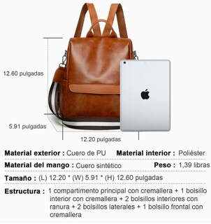 Foto 2 | Foto 2 | Mochila Impermeable Funbu color Café para Mujer