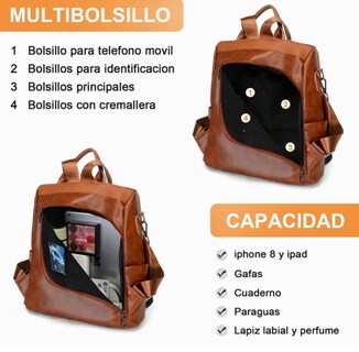 Foto 3 | Foto 3 | Mochila Impermeable Funbu color Café para Mujer