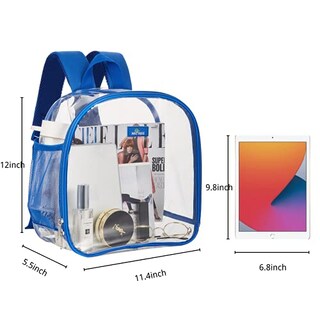 Foto 5 | Foto 5 | Venta Internacional- Mochila Transparente Bagenius Pequeña Azul para Estadios