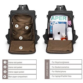 Foto 4 | Foto 4 | Venta Internacional - Mochila Bolso Telena para Mujeres de Viaje Antirrobo de Cuero Sintético con Correa