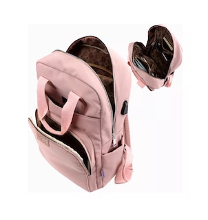 Foto 3 | Foto 3 | Mochila Para Ordenador Portátil con Usb Belug Rosa