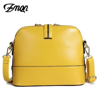 Foto 3 | Foto 3 | Venta Internacional-bolso Bandolera Zmqn De Cuero Amarillo De Moda Para Mujer