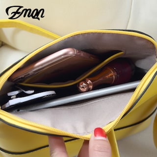 Foto 5 | Foto 5 | Venta Internacional-bolso Bandolera Zmqn De Cuero Amarillo De Moda Para Mujer