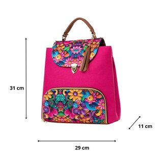 Foto 3 | Foto 3 | Mochila Yute De Mujer Fana Ozara Color Fiusha Sensacional
