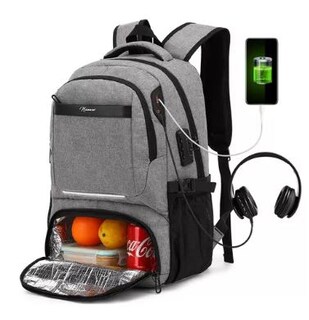 Foto 2 | Foto 2 | Mochila De Almuerzo Antirrobo Impermeable Gris