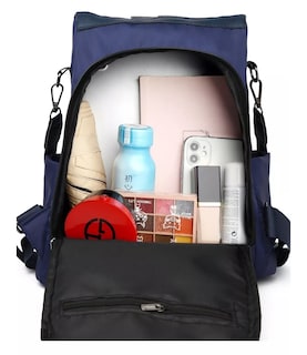Foto 3 | Foto 3 | Mochila Bolsa Antirrobo Impermeable De Mujer Azul Marino