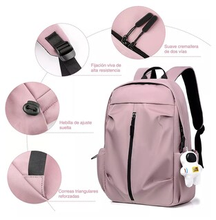 Foto 3 | Foto 3 | Mochila Multifuncional, Impermeable Y Resistente Al Desgaste Rosa