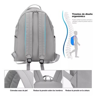 Foto 4 | Foto 4 | Mochila Escolar De Moda Y Viaje Gris