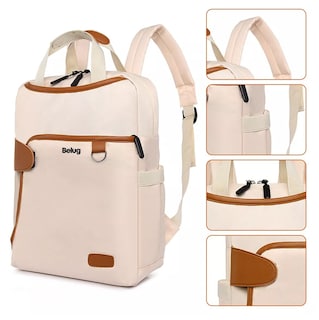 Foto 2 | Foto 2 | Mochila Impermeable Antirrobo 13.3'' Beige para Mujer