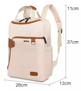 Foto 3 | Foto 3 | Mochila Impermeable Antirrobo 13.3'' Beige para Mujer
