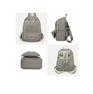 Foto 5 | Foto 5 | Bolsas Mochilas Escolares De Mujer Bolso Antirrobo 2 Piezas Moda Caqui