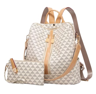 Foto 1 | Foto 1 | Kit de Mochila + Bolso Casuales Blancos para Mujer