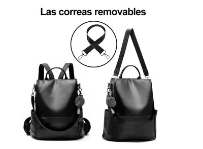 Foto 5 | Foto 5 | Mochila Xtellar Mujer Moda Impermeable Cuero Bolsa Para Mujer Color Negro