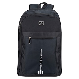 Foto 1 | Foto 1 | Mochila Unisex Negro Poliester Blanco Sintetico Ginza Nueva Imagen