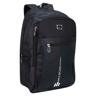 Foto 2 | Foto 2 | Mochila Unisex Negro Poliester Blanco Sintetico Ginza Nueva Imagen
