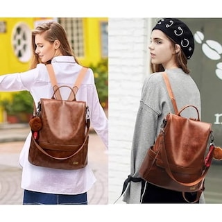 Foto 3 | Foto 3 | ''mochila Mujer Moda Impermeable Antirrobo Bolsa Para Mujer Lab.g Marrón