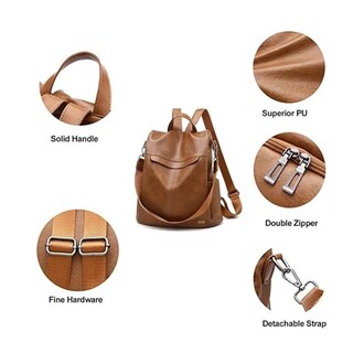 Foto 4 | Foto 4 | ''mochila Mujer Moda Impermeable Antirrobo Bolsa Para Mujer Lab.g Marrón