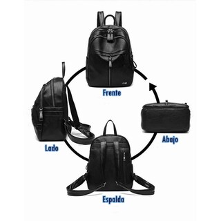 Foto 2 | Foto 2 | Mochila Mujer Moda Mochila De Viaje De Cuero Para Mujer Lab.g Negro