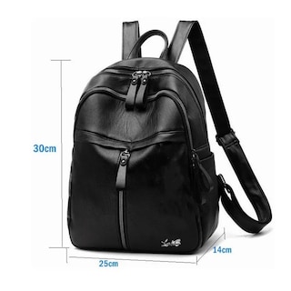 Foto 3 | Foto 3 | Mochila Mujer Moda Mochila De Viaje De Cuero Para Mujer Lab.g Negro