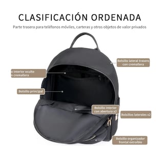 Foto 5 | Foto 5 | Mochila Multifuncional Para Mujer Lab.g, Negro
