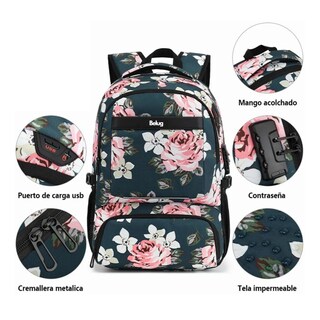 Foto 2 | Foto 2 | Mochila De Almuerzo Portátil Peonía Belug, Multicolor
