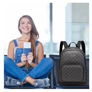 Foto 4 | Foto 4 | Mochila Casual Multiusos Unisex, Patrón Con Cuadros Lab.g Negro