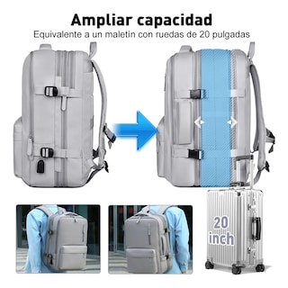 Foto 5 | Foto 5 | Mochila Multifuncional Bolsa De Viaje Lab.g Gris
