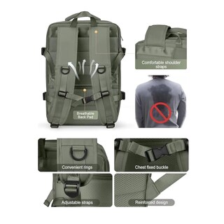 Foto 5 | Foto 5 | Mochila Multifuncional Bolsa De Viaje De Gran Capacidad Lab.g Verde