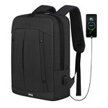 Mochila Belug Impermeable Para Portátil De Gran Capacidad Con Usb Negro