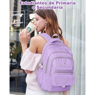 Foto 2 | Foto 2 | Mochila Escolar Viaje Bolsa Para Laptop Eo Safe Imports Esi-19848 Purpura