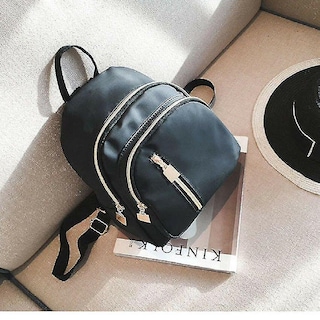 Foto 5 | Foto 5 | Bolso Huoguo Mochila Pequeña De Viaje De Nailon Para Mujer Color Negro - Venta Internacional.