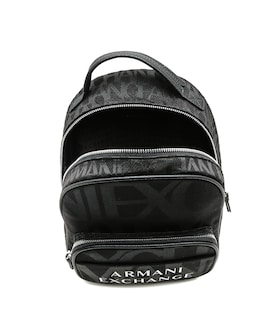 Foto 6 | Foto 6 | Mochila Armani Exchange Bolso Monograma Logo Negro Para Mujer Pequeña Y Práctica
