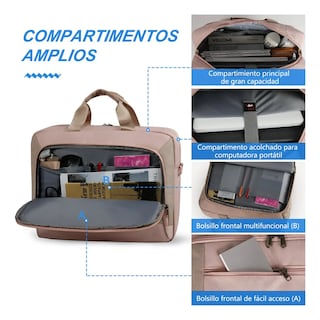 Foto 3 | Foto 3 | Impermeable Bolsa Belug Maletín Para Laptop De 15.6 Pulgadas Rosa
