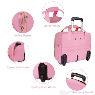Foto 4 | Foto 4 | Maletín Enrollable Matein Para Mujer Portátil Grande De 17 Pulgadas Rosa - Venta Internacional.