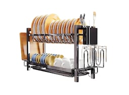 Escurridor Xtellar De Platos De 2 Niveles Con Bandejas De Extraíbles