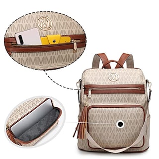 Foto 4 | Foto 4 | Venta Internacional -Mochila Moda Bolso Grande Convertible para Viaje Mochila Set 2 Piezas con Borla
