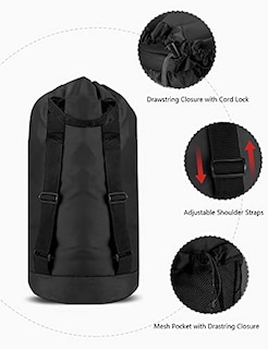 Foto 3 | Foto 3 | Venta Internacional - Bolsa Lavandería Mochila, Correas Hombros, Bolsillo Malla. Duradera Nylon, Cierre Cordón. Para Universid
