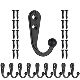 Foto 1 | Foto 1 | Venta Internacional - 10 Ganchos Pared, Negro Metal Resistente, Colgar Abrigos, Gancho Pared, Toallas, Sombreros, Llaves Bolso