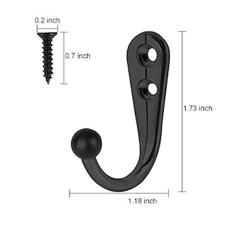 Foto 4 | Foto 4 | Venta Internacional - 10 Ganchos Pared, Negro Metal Resistente, Colgar Abrigos, Gancho Pared, Toallas, Sombreros, Llaves Bolso