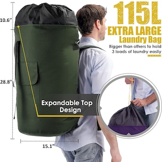 Foto 3 | Foto 3 | Venta Internacional - Bolsa Duradera Con Correas 115 l Verde Militar