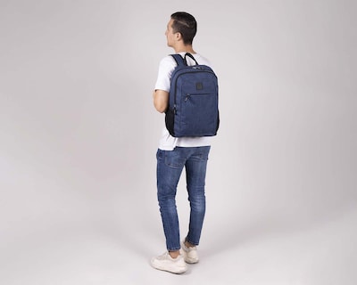 Foto 8 | Foto 8 | Mochila Grande 1818 Unisex Hop Azul Con Porta Laptop De Hasta 15''.
