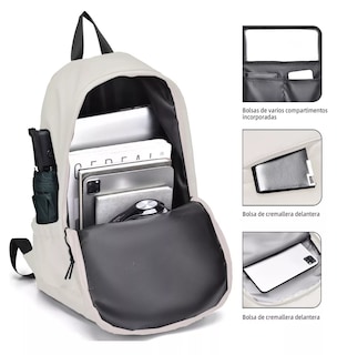 Foto 5 | Foto 5 | Mochila Escolar Belug 32l Beige