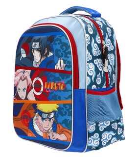 Foto 4 | Foto 4 | Mochila Escolar Naruto Sasuke Sakura Azul Original Backpack