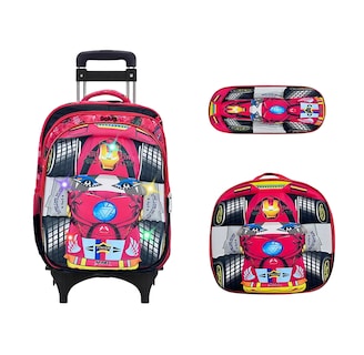 Foto 1 | Foto 1 | Mochila Escolar Set 3 Piezas Con Ruedas Lapicera Y Lonchera Belug Rojo Bag330-c