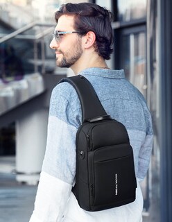 Foto 2 | Foto 2 | Mochila Cruzada Marca Mark Ryden Modelo 7618 Color Negro Repelente Al Agua